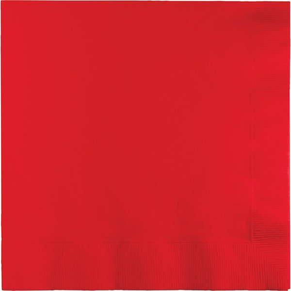 Touch Of Color Classic Red Napkins 3 ply, 6.5", 500PK 581031B